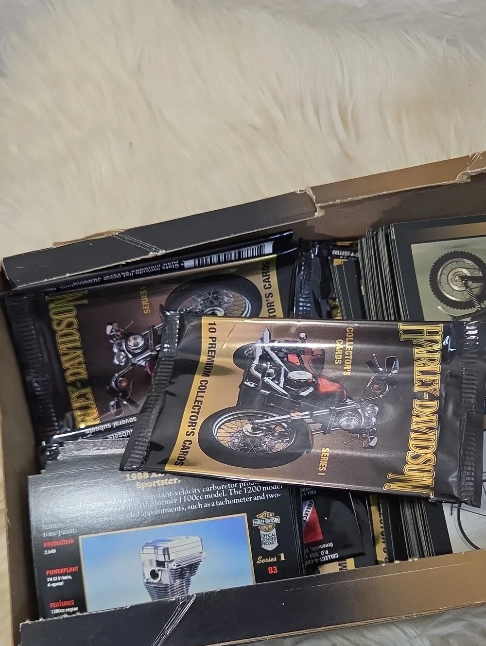 1992 Harley Davidson Series 1 Trading Cards 360 Card Lot Complete 1-100 Set Box